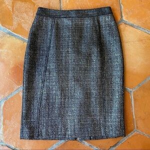 HALOGEN METALLIC SHIMMER TWEED PENCIL SKIRT size 0